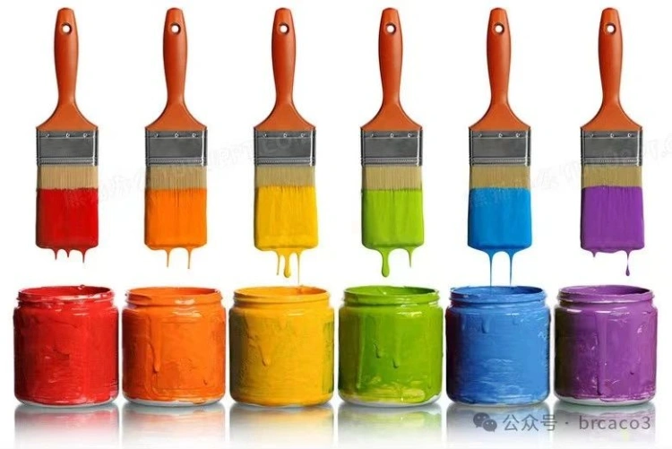 Calcium carbonate for latex paint