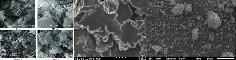 The SEM image above shows ultrafine ground kaolin powders