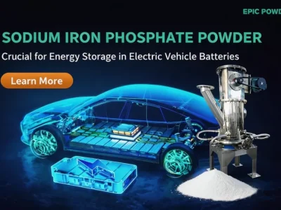 Ultrafine grinding of sodium iron phosphate