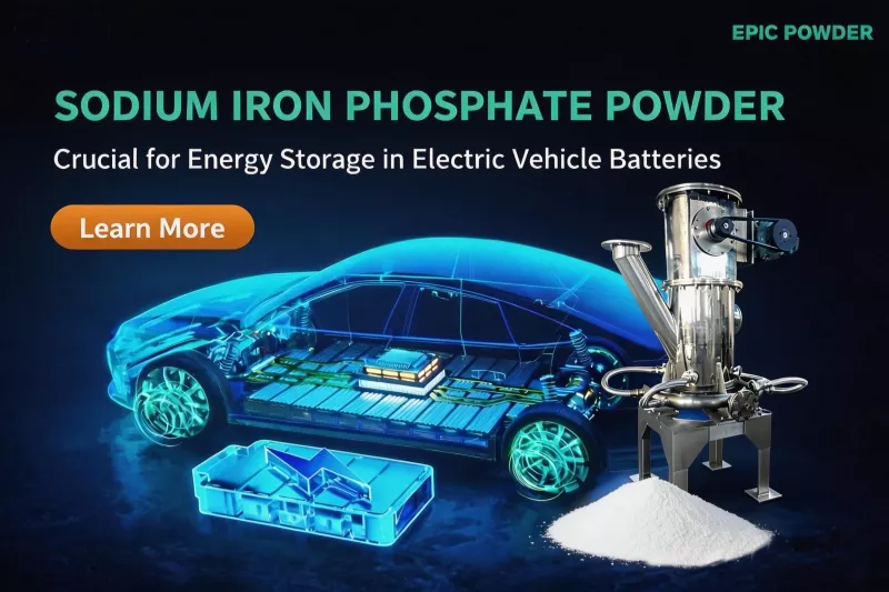 Ultrafine grinding of sodium iron phosphate