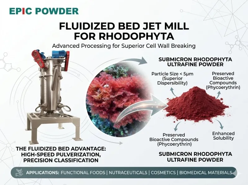 Jet Mill for Rhodophyta ultrafine grinding